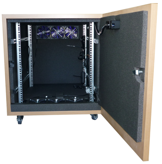 Innenaufbau mit Belüftungssystem Office Rack innen